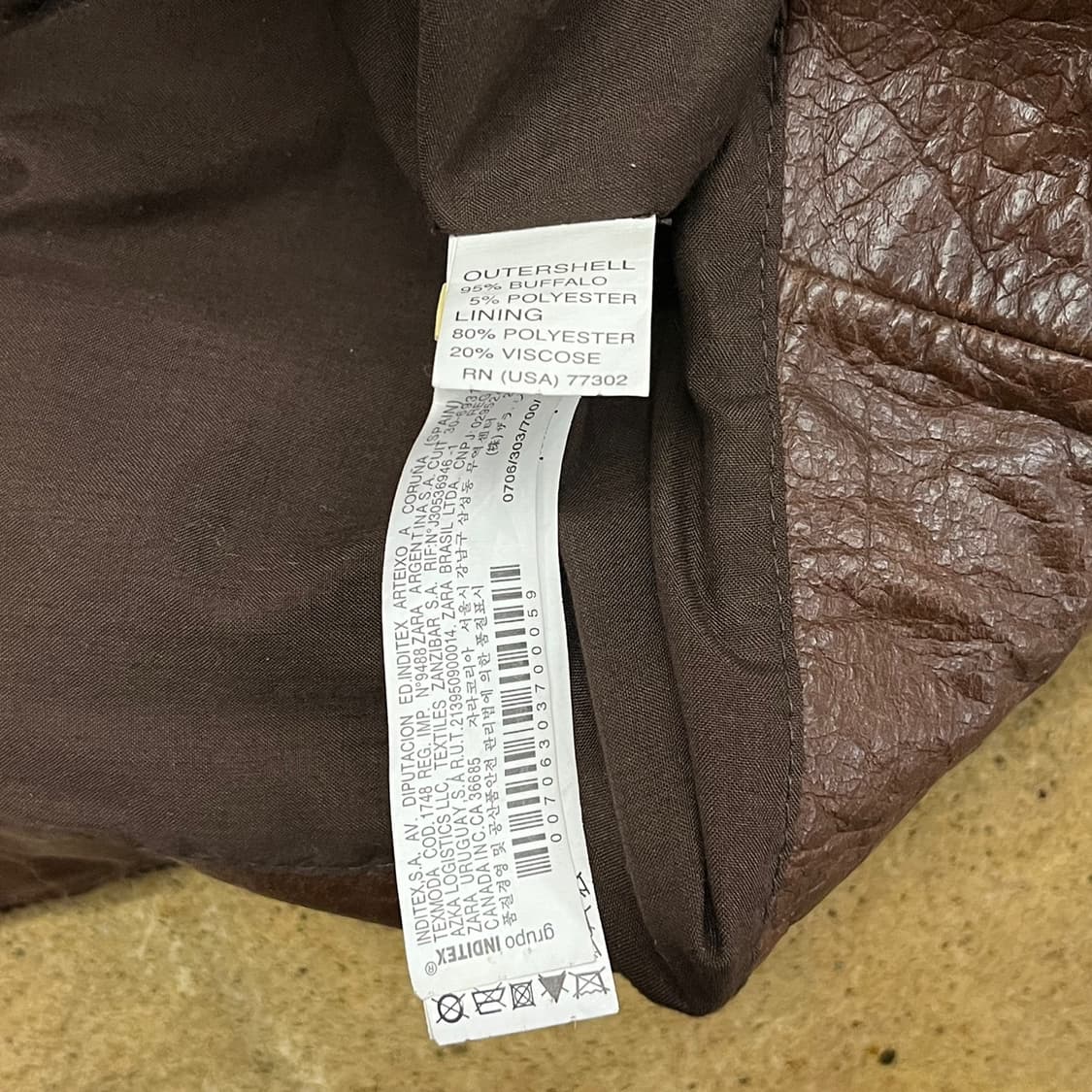 [정품/XL] 자라 브라운 가죽 자켓 b10 상품이미지6