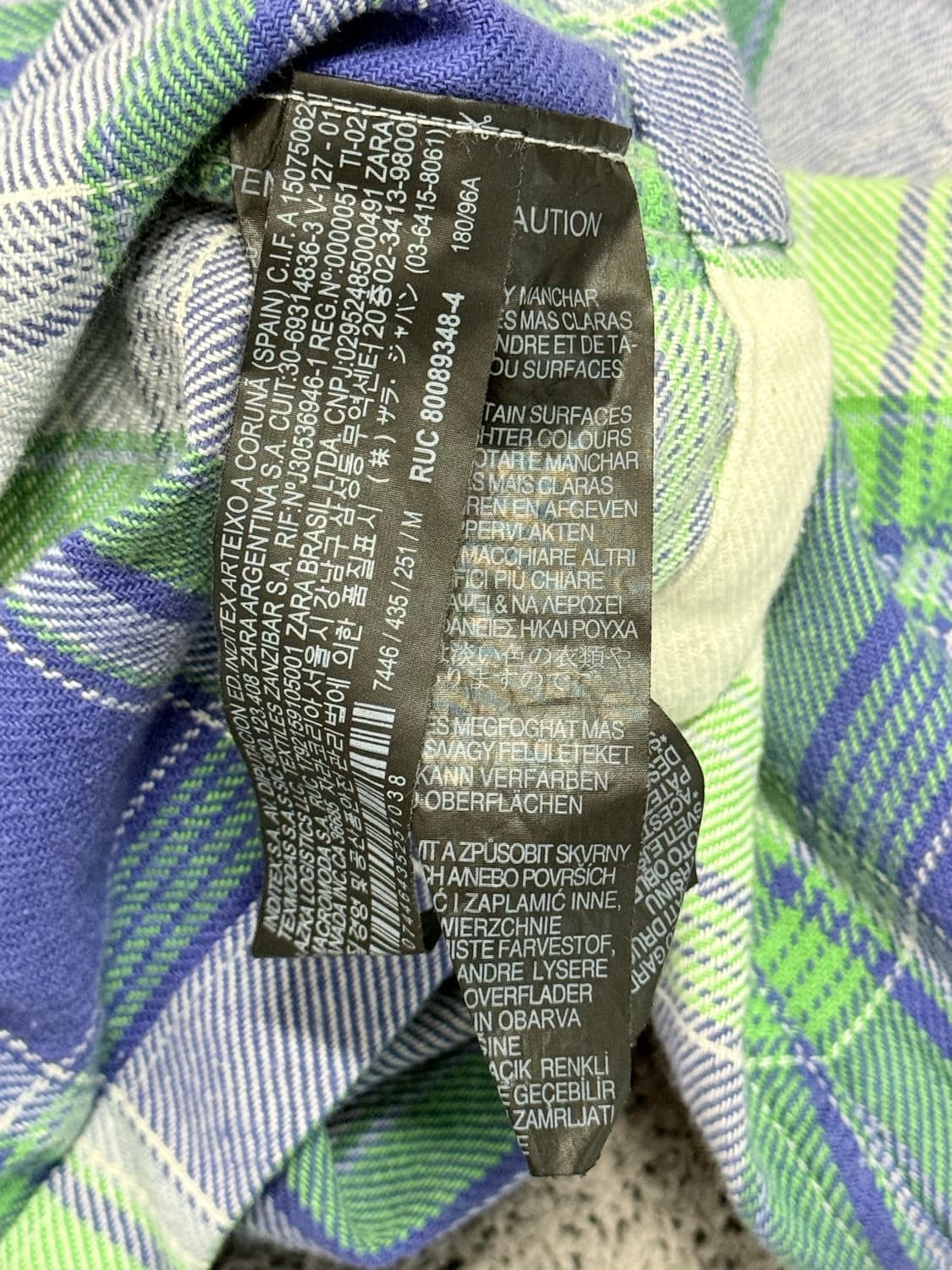 (M) 자라 릴렉스핏 체크 남방 상품이미지4