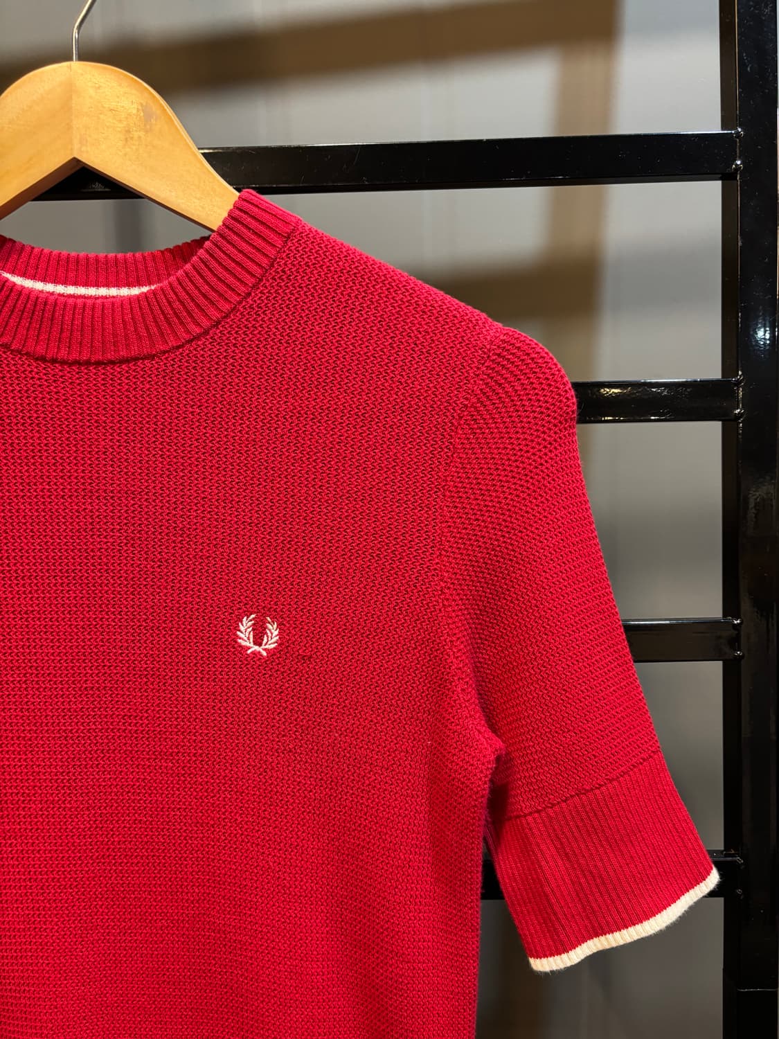 [XS] 프레드페리 니트 반팔 탑 레드 6.5  FRED PERRY 니트 상품이미지2