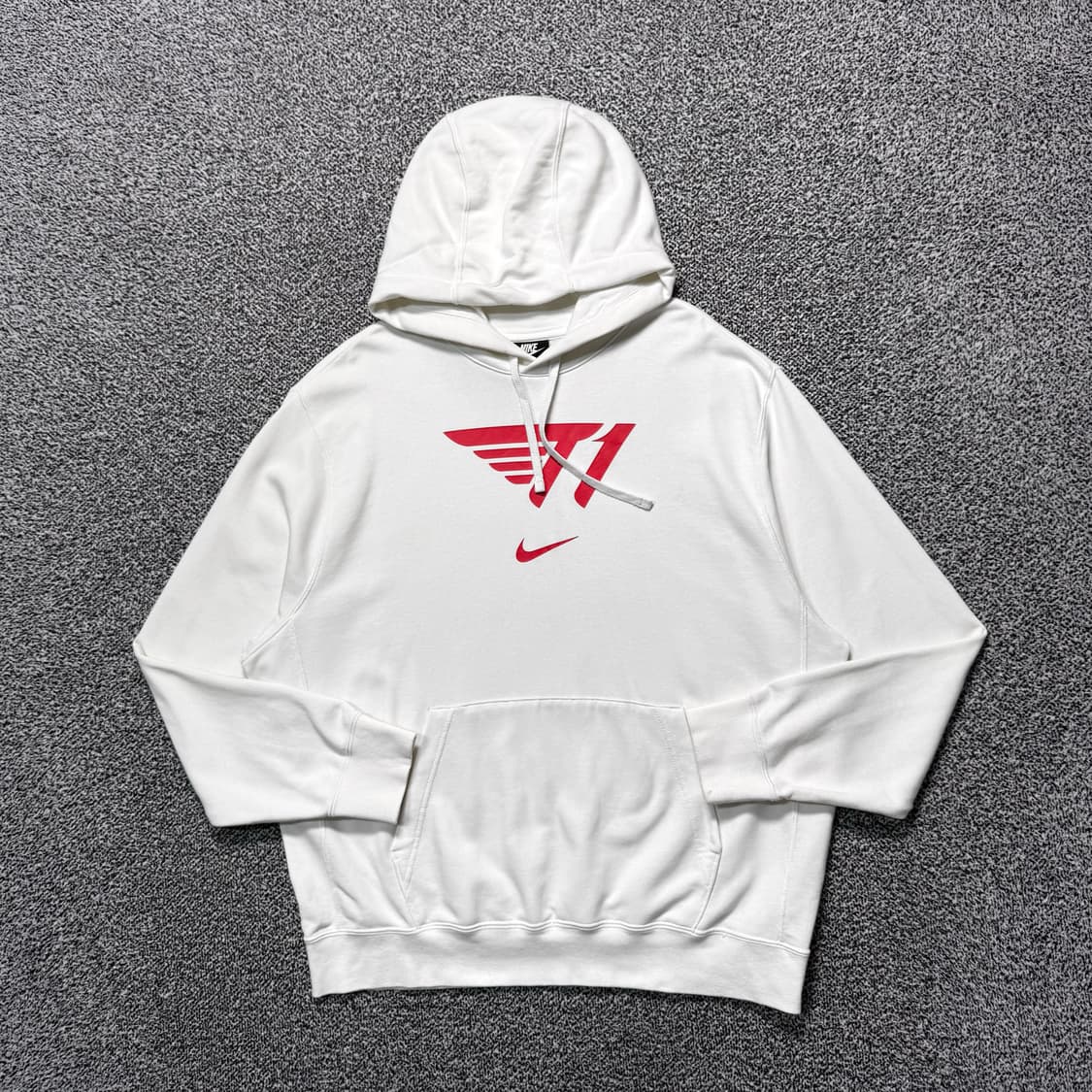 Name : 나이키 T1 티원 시그니처로고 화이트컬러 후드티 :)  상품이미지1