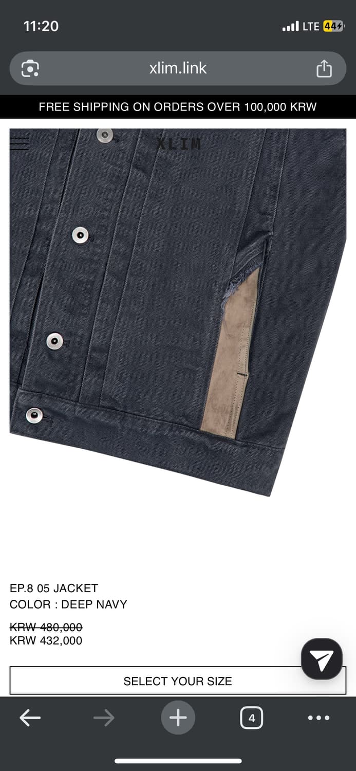 L) xlim ep8 05 jacket deep navy 상품이미지3