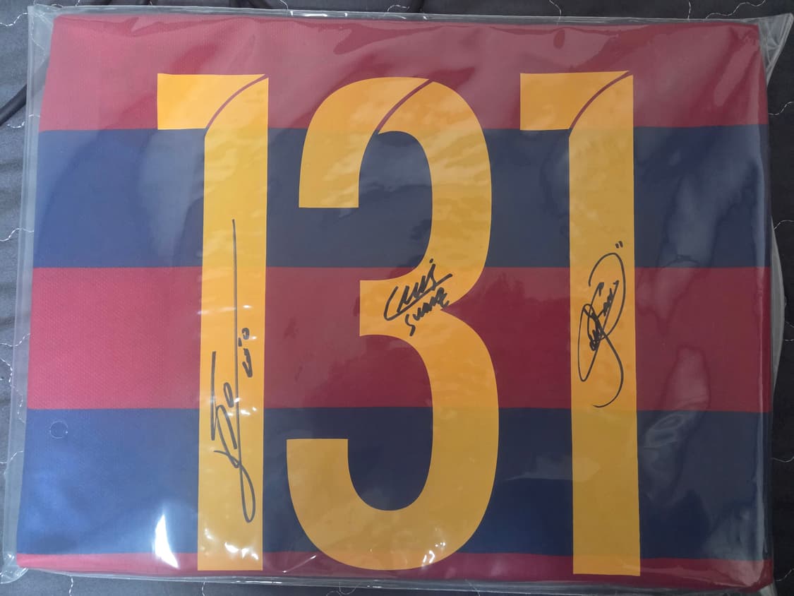 15-16 바르셀로나 MSN 메시 네이마르 수아레즈 사인 유니폼 상품이미지5