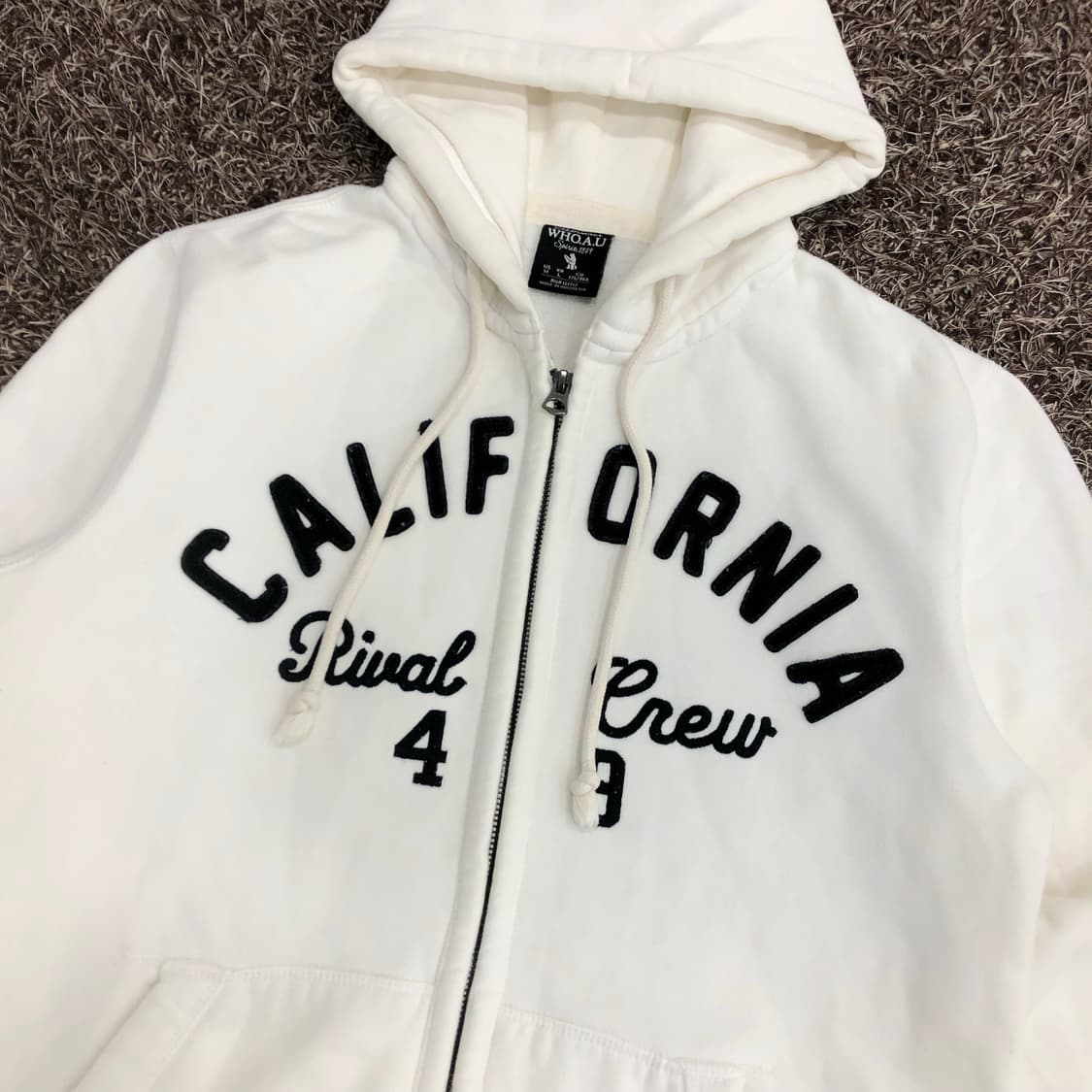 후아유 화이트 후드집업 상품이미지2