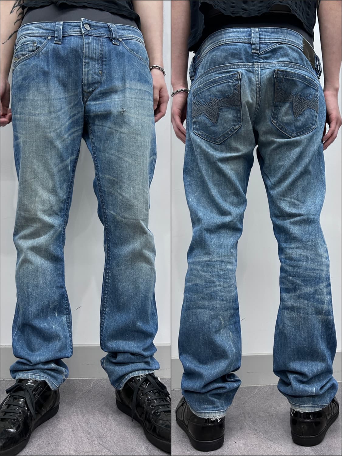 디젤 Thanaz 라이트 워싱 데님 팬츠 상품이미지1