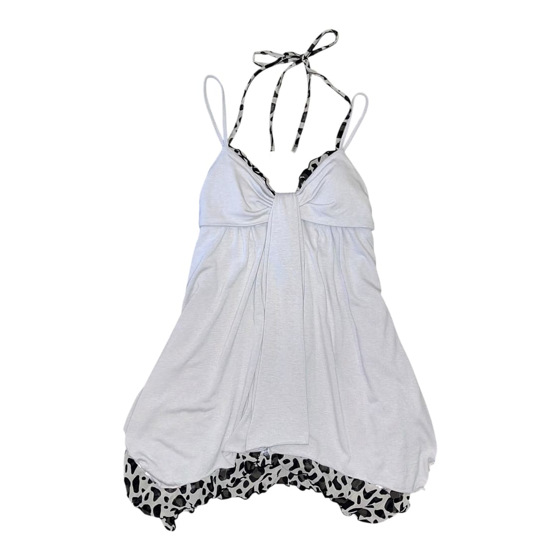 호피 레이스 포인트 홀터넥 나시 원피스 갸루y2k 상품이미지1