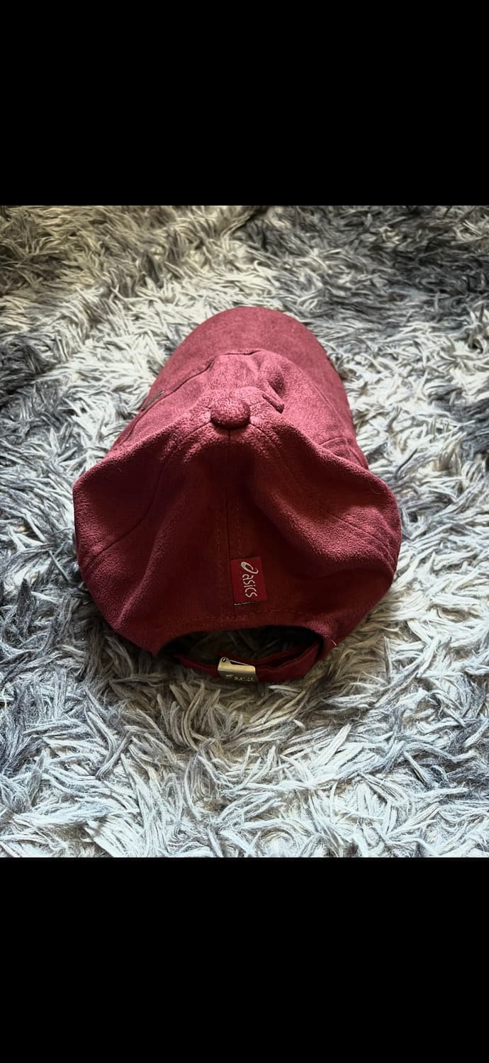 아식스 찐 빈티지 버건디 스웨이드 볼캡 상품이미지2