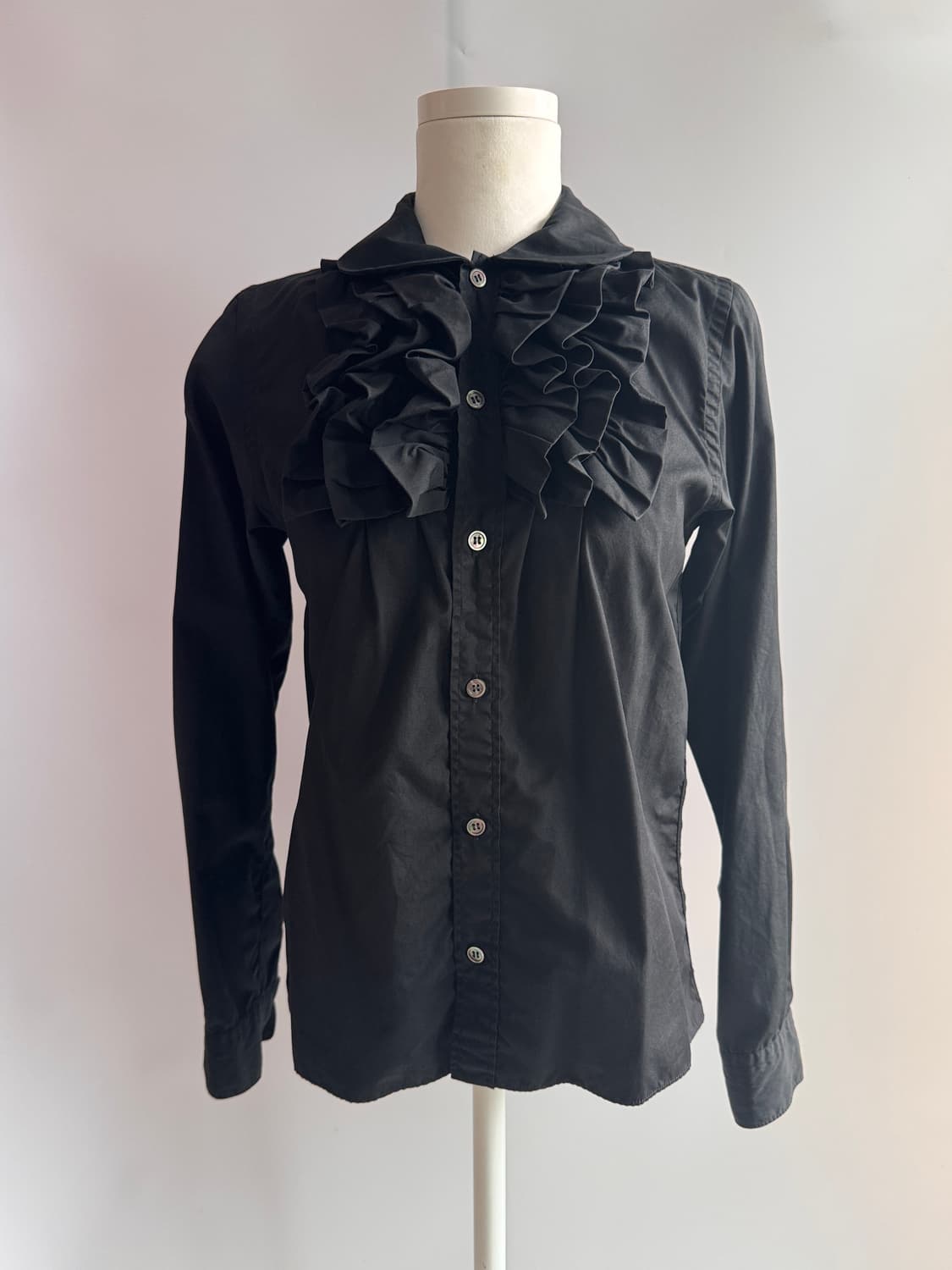 Junya Watanabe 블랙 프릴셔츠 상품이미지1