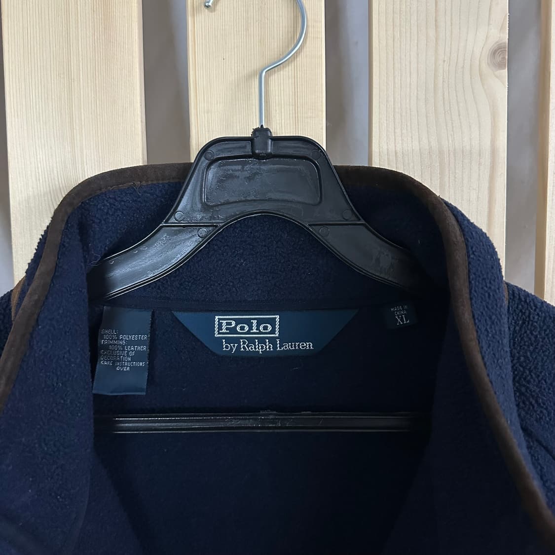 (XL) 폴로 랄프로렌 네이비 브라운 투웨이 후리스 자켓 플리스 집업 상품이미지6