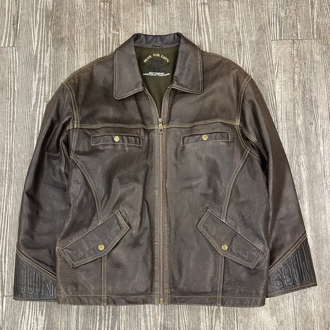 90's Vintage leather jacket 상품이미지1