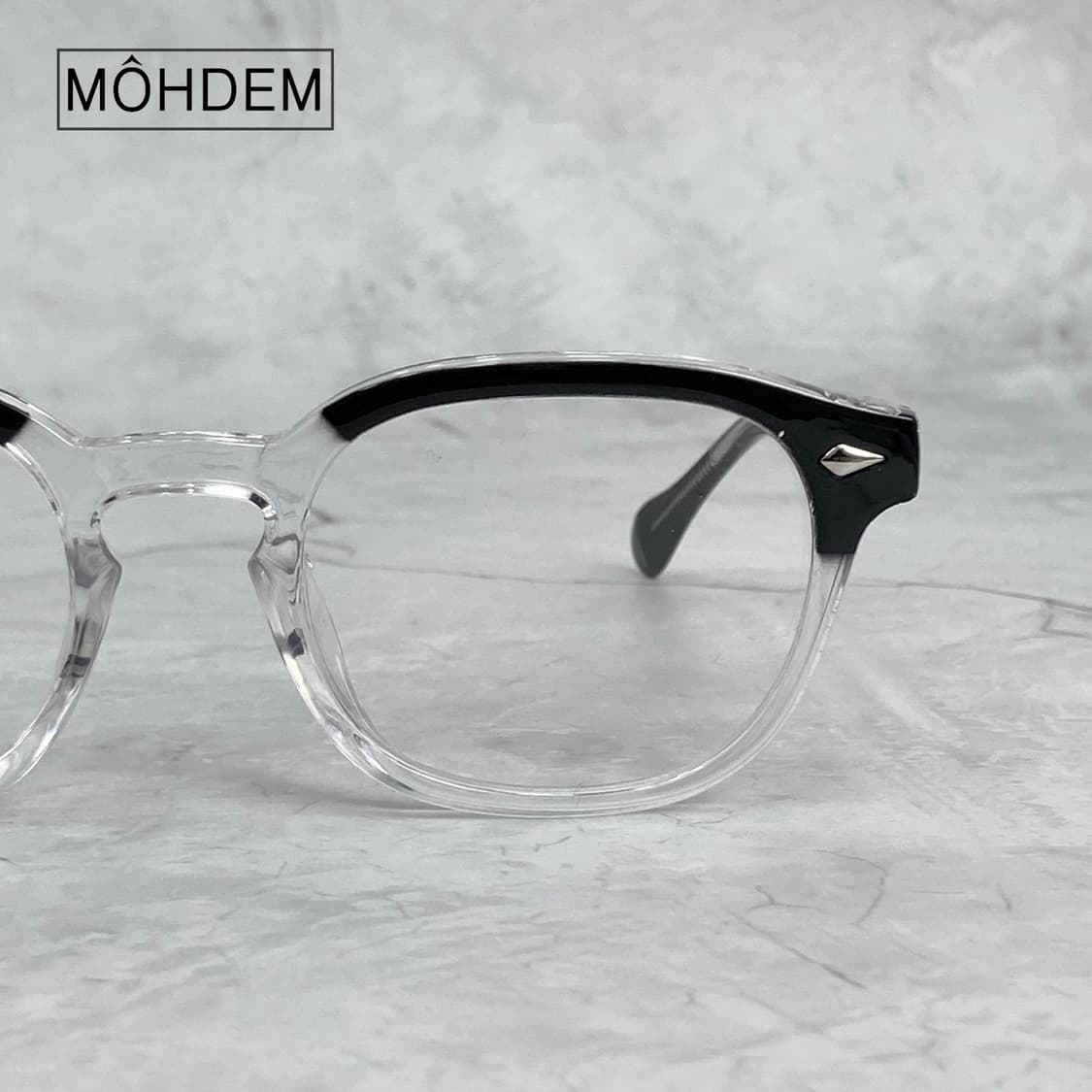 [Unisex] 하프 클리어 투명 뿔테 아이웨어 상품이미지4