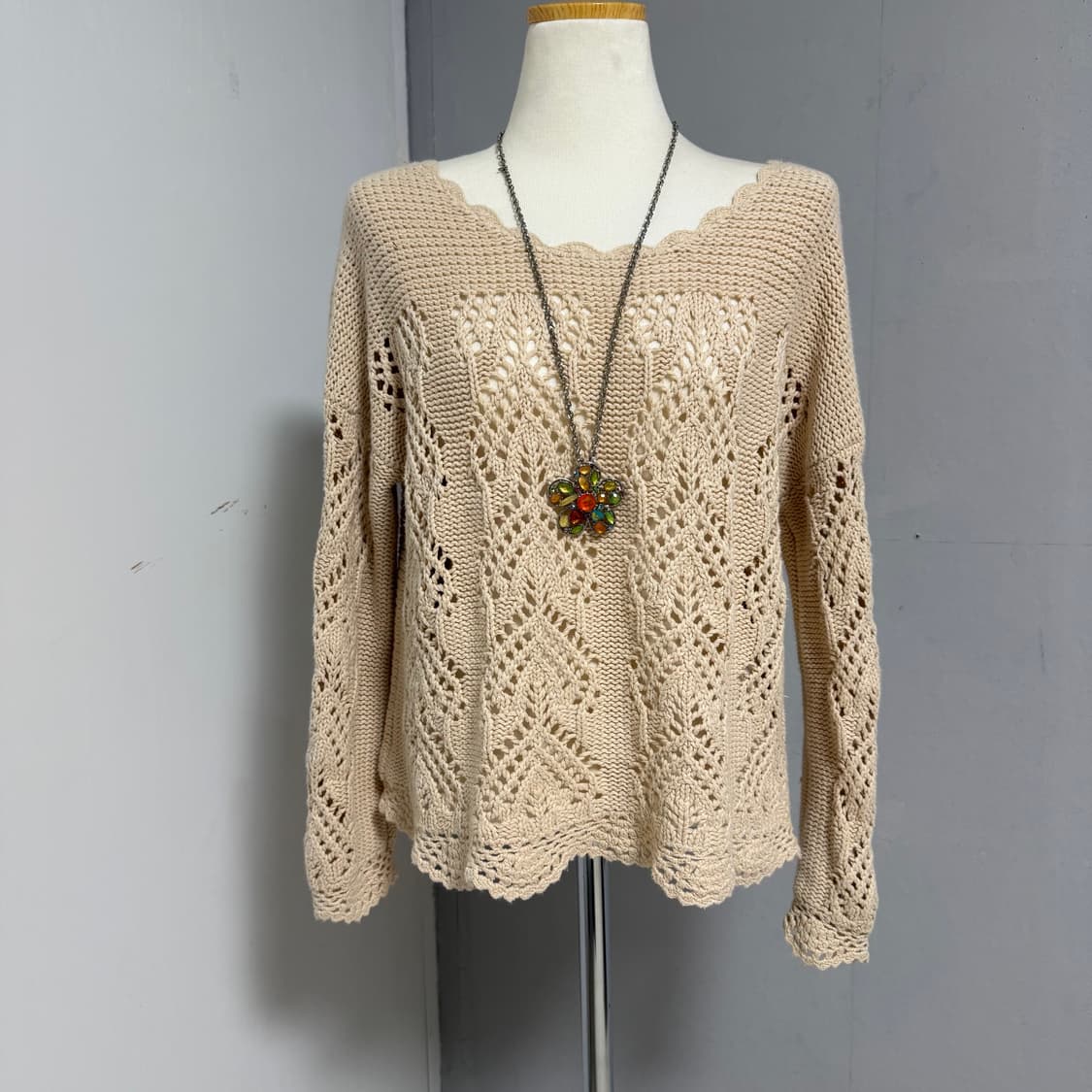 로리즈팜 모리걸 히피 크로쉐 니트  상품이미지2