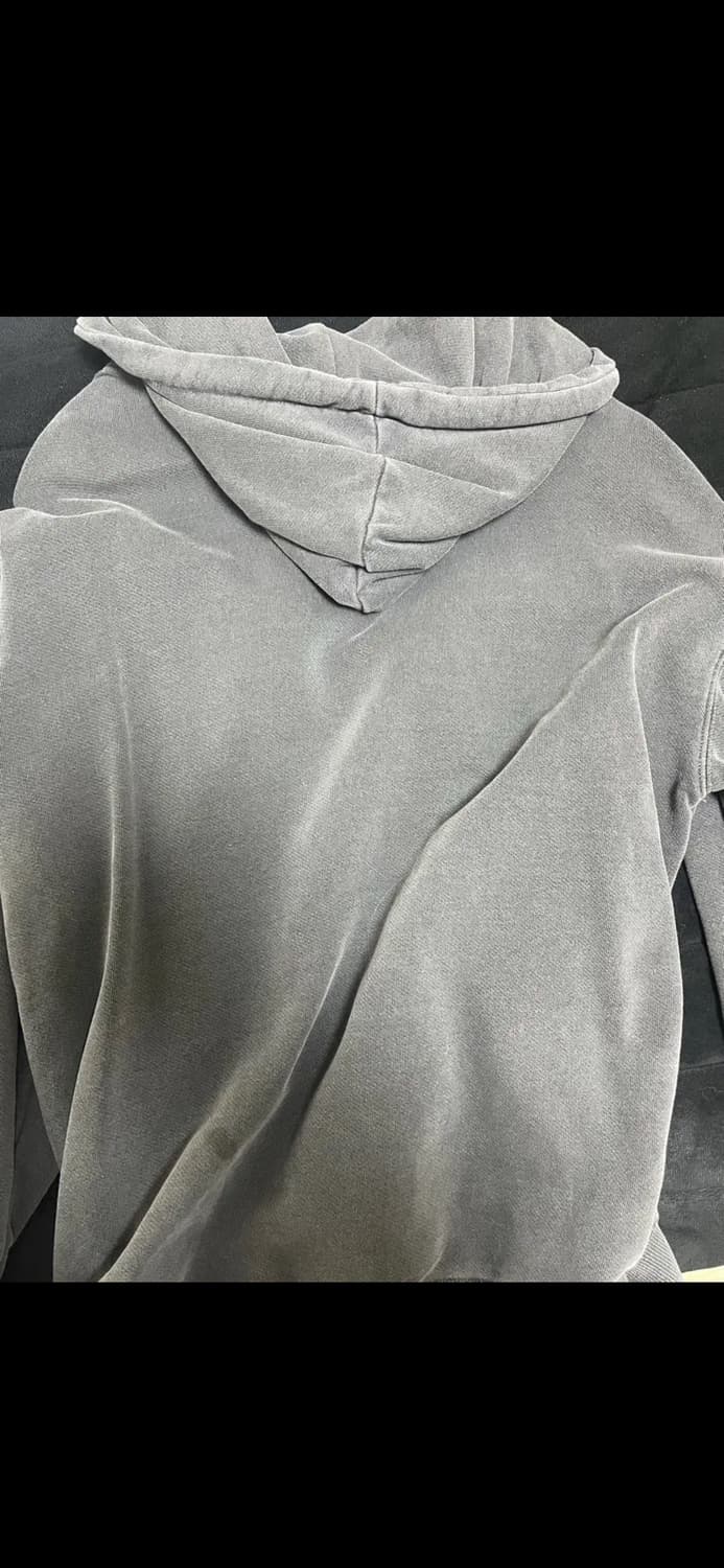 트래블 후드티 (스프레이 텍스트 피그먼트 후드티 블랙 차콜) 상품이미지4