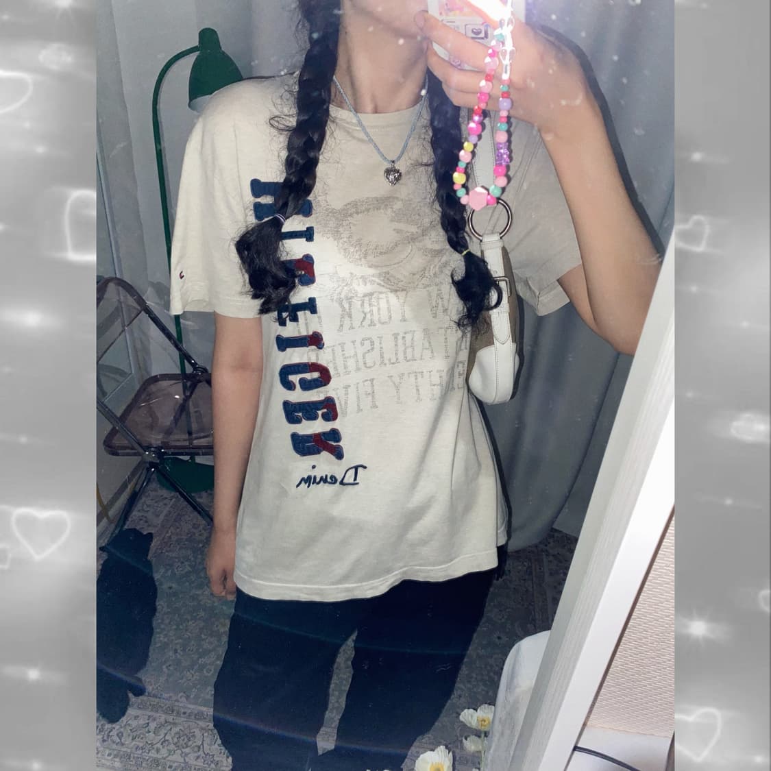 타미 베이지 오버핏 반팔 티셔츠 상품이미지9