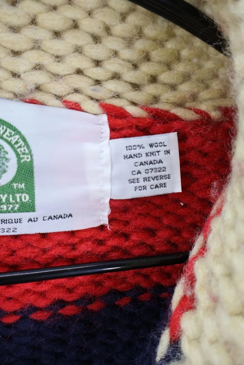 Canadian Sweater co Hand Knit Wool Zipup 상품이미지5