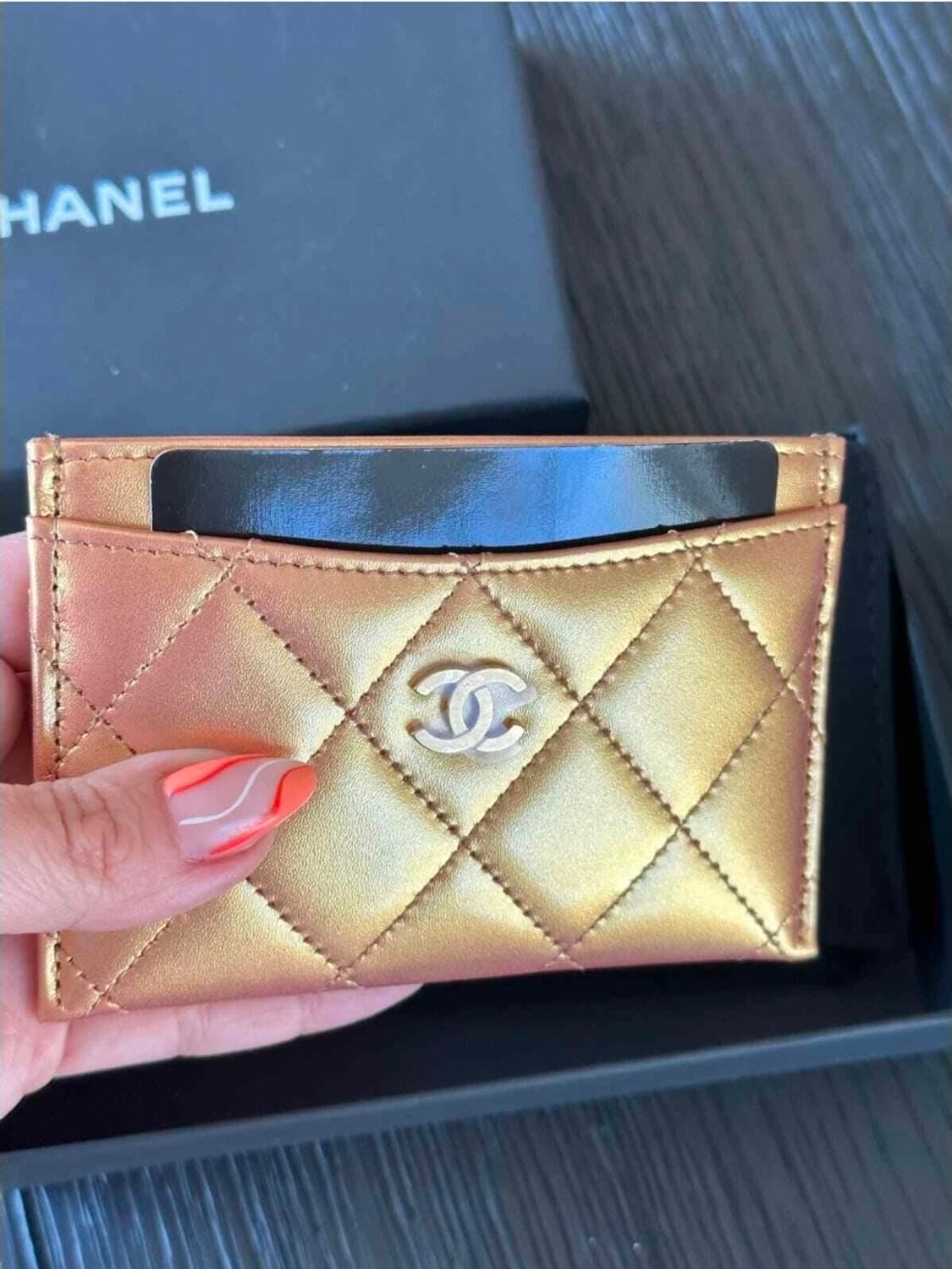 샤넬 금장 카드홀더 퀼팅 내장칩 모델 한정판 상품이미지8