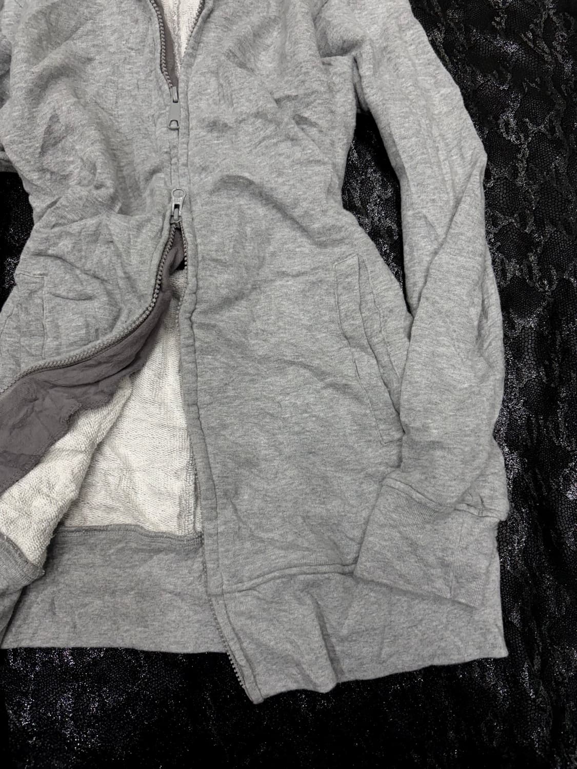 “Vintage” Grey Minimal mood 2-way Hoodie 상품이미지2