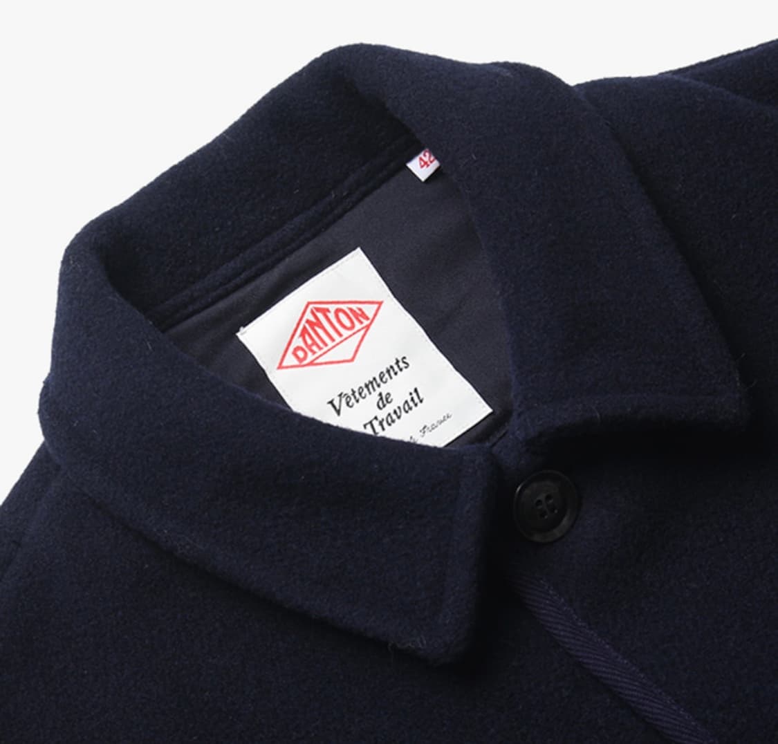 단톤 네이비 울 하프 코트 상품이미지4