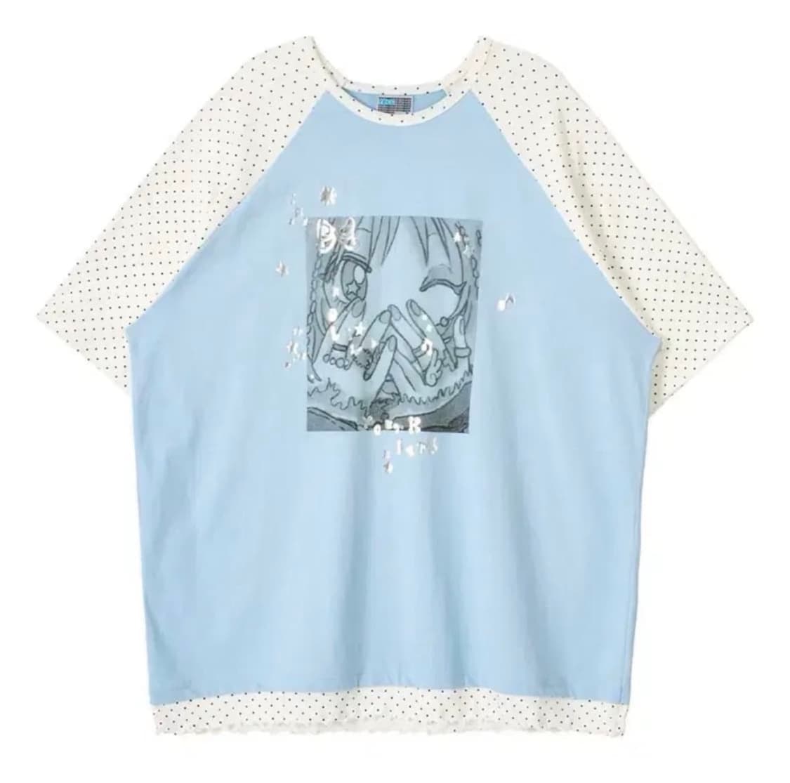 유스배쓰 YB x Oliwa Oversized Dot Raglan Top 상품이미지1