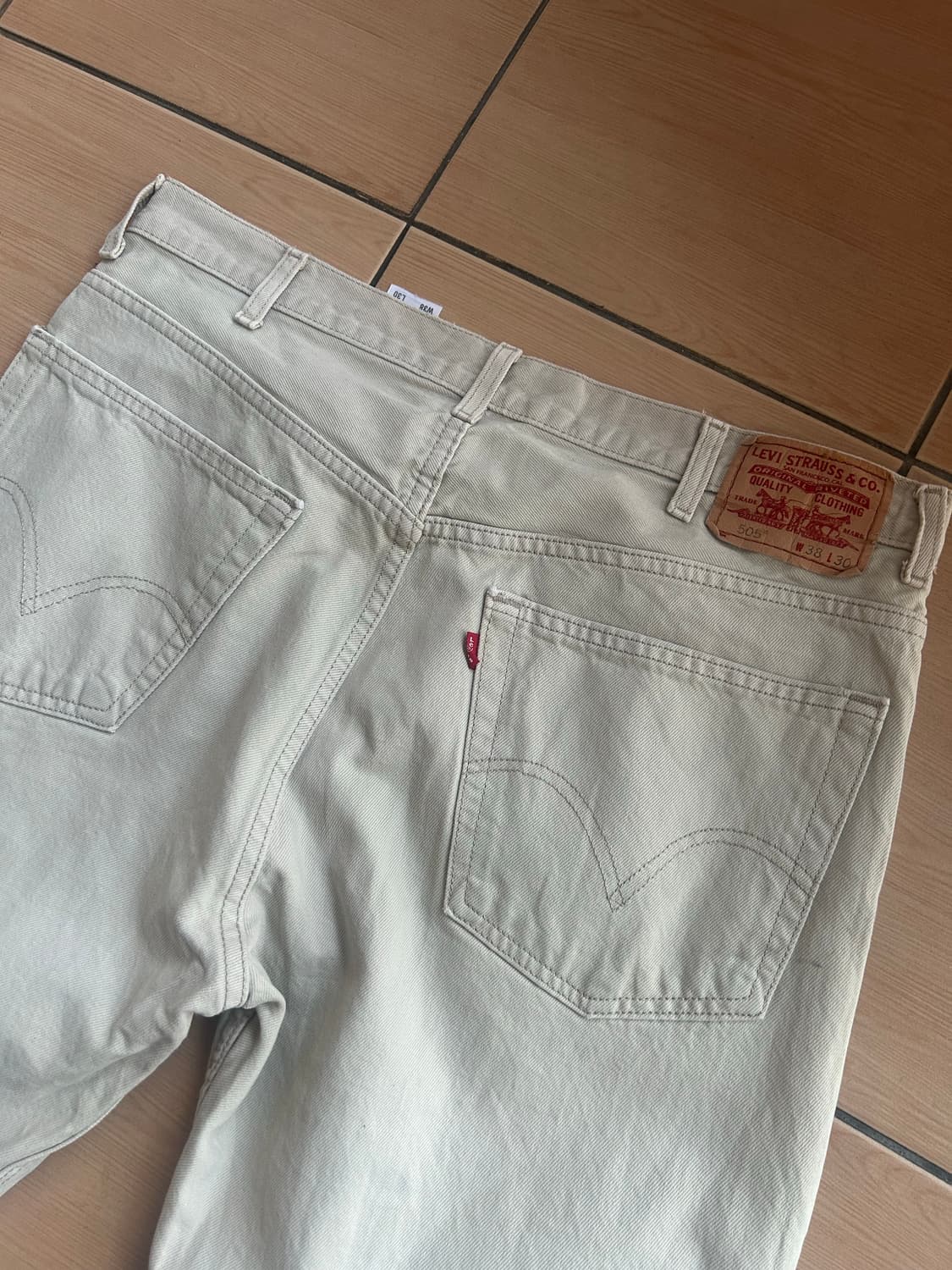 00‘s 리바이스505 크림진 38(36)in 상품이미지5