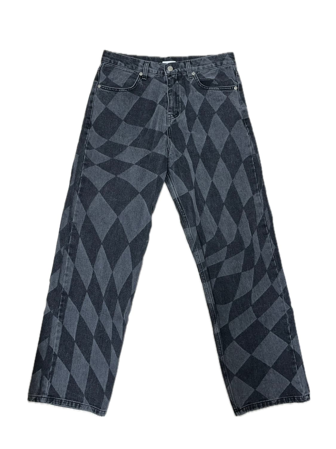 노매뉴얼 체커보드 블랙 데님 상품이미지1