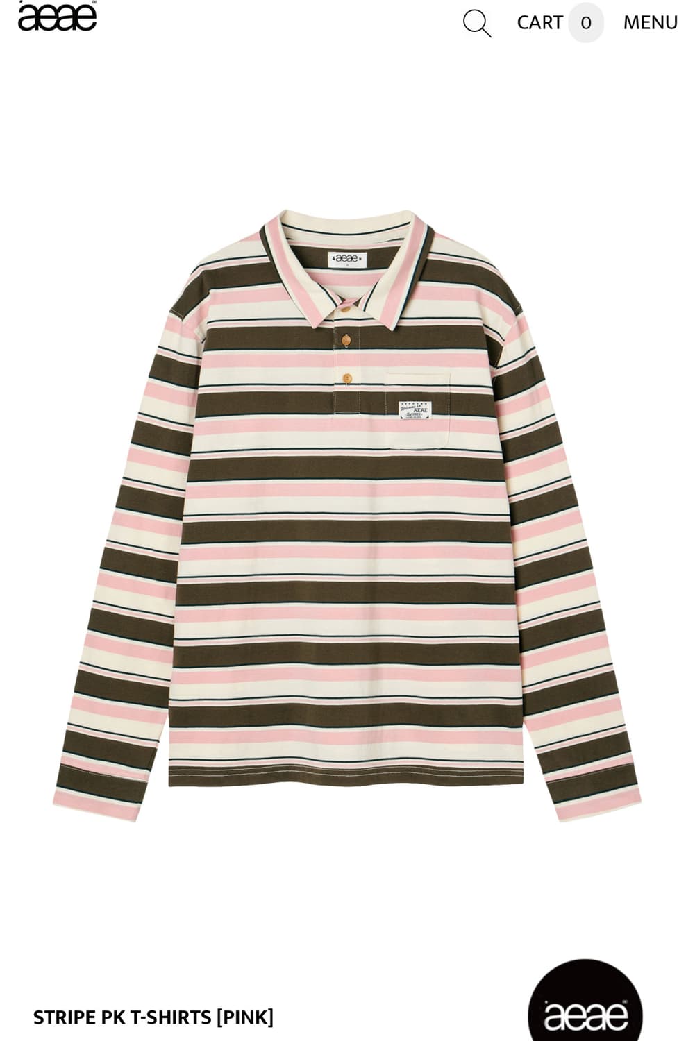 aeae STRIPE PK T-SHIRTS [PINK] 상품이미지1