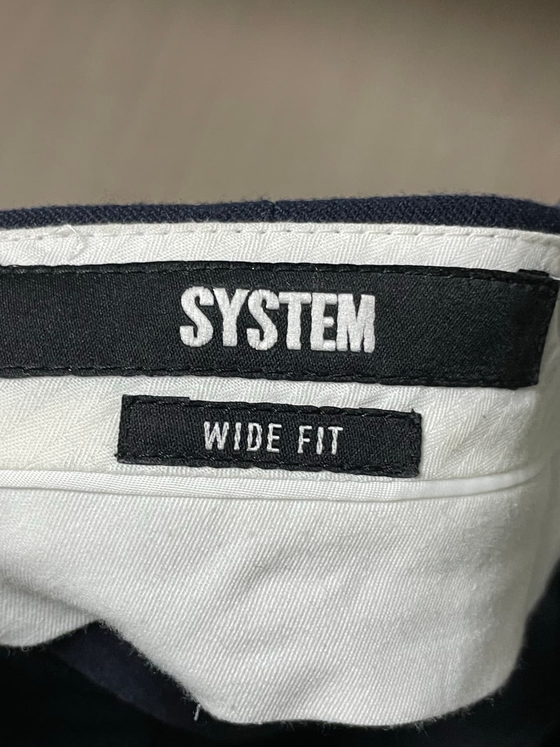 시스템옴므 와이드 핏 네이비 바지 상품이미지3