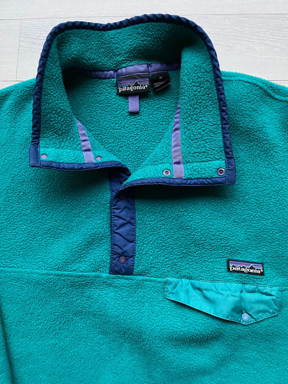 90s 파타고니아 신칠라 틸 그린 블루 rare 빈티지 상품이미지4