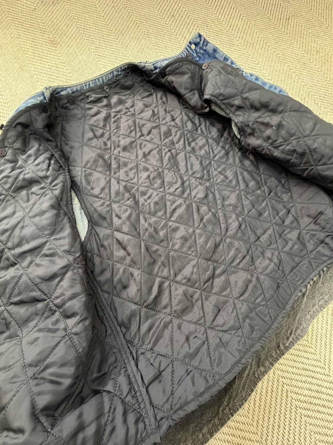 정품) 구호 오버핏 데님 누빔 내피안감 청자켓  상품이미지6