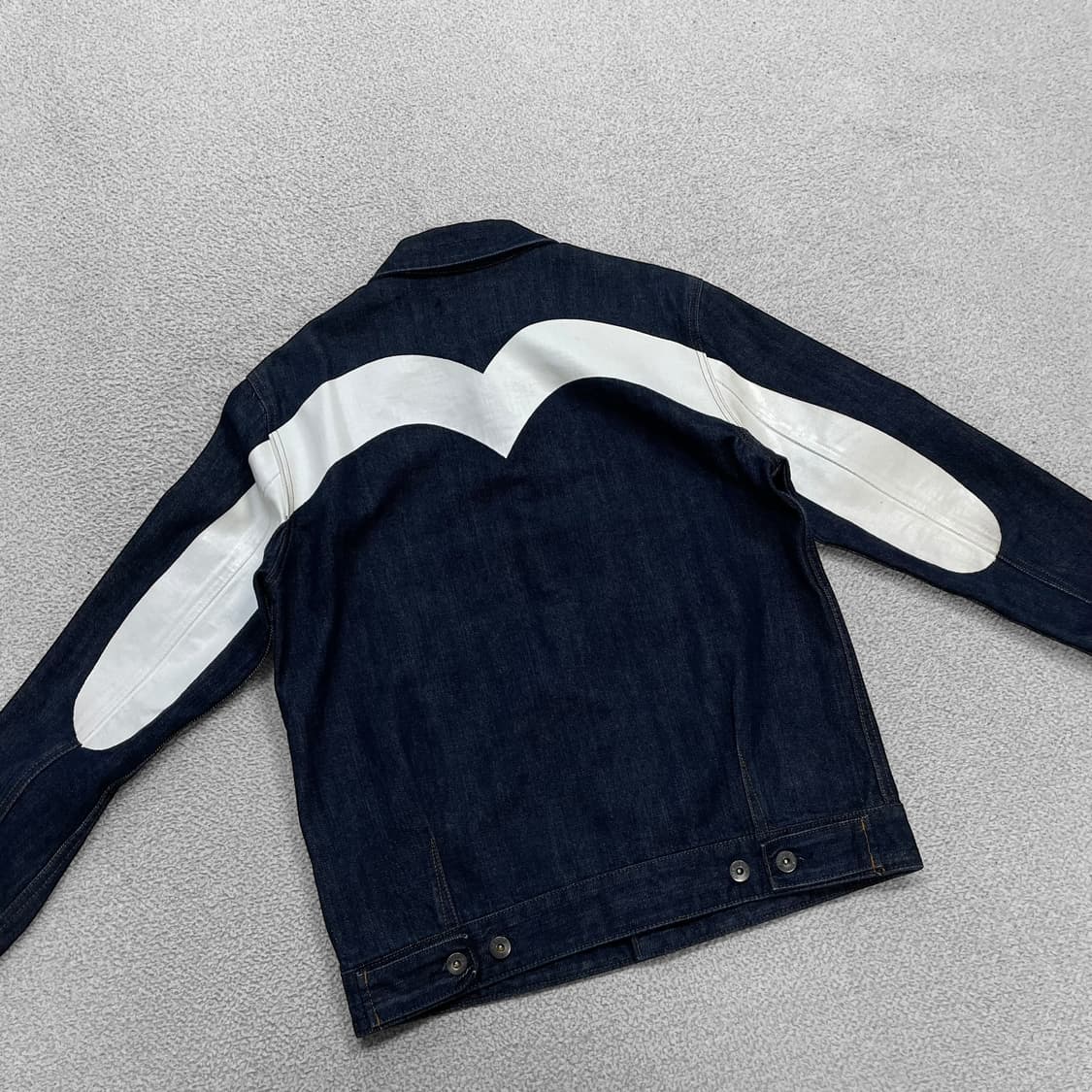 에비수 Evisu 빅 로고 포켓 인디고 데님 트러커 자켓 상품이미지3