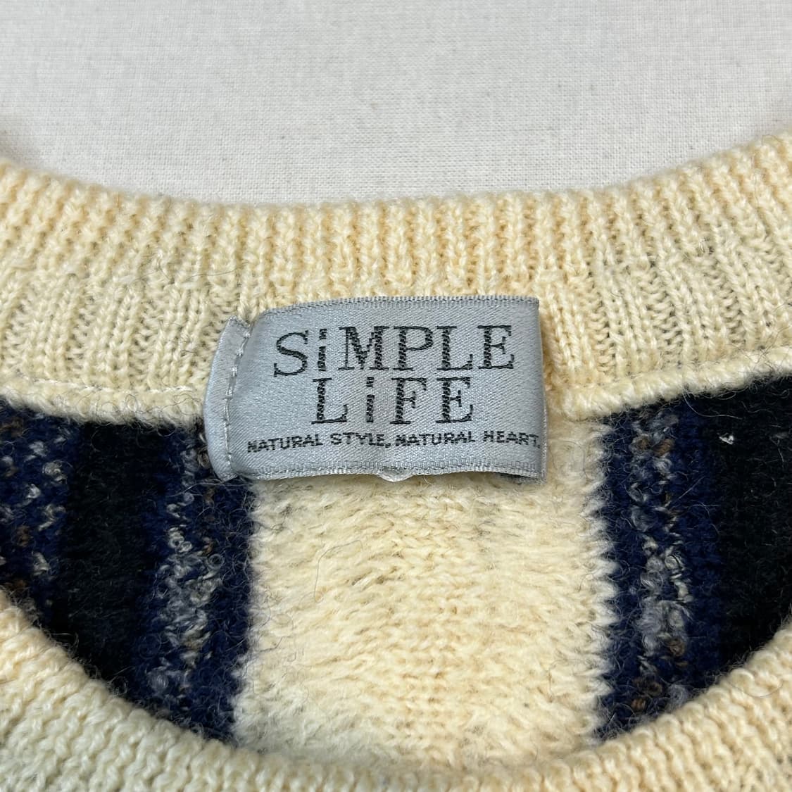 M) SIMPLE LIFE 패턴 니트 스웨터 일본 빈티지 상품이미지6