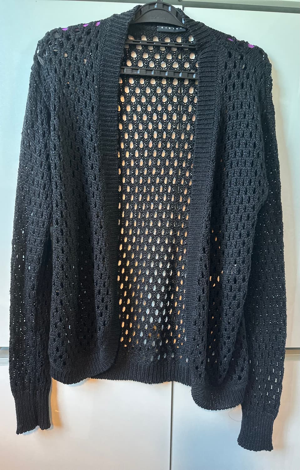 시슬리 블랙 망사 가디건 상품이미지1