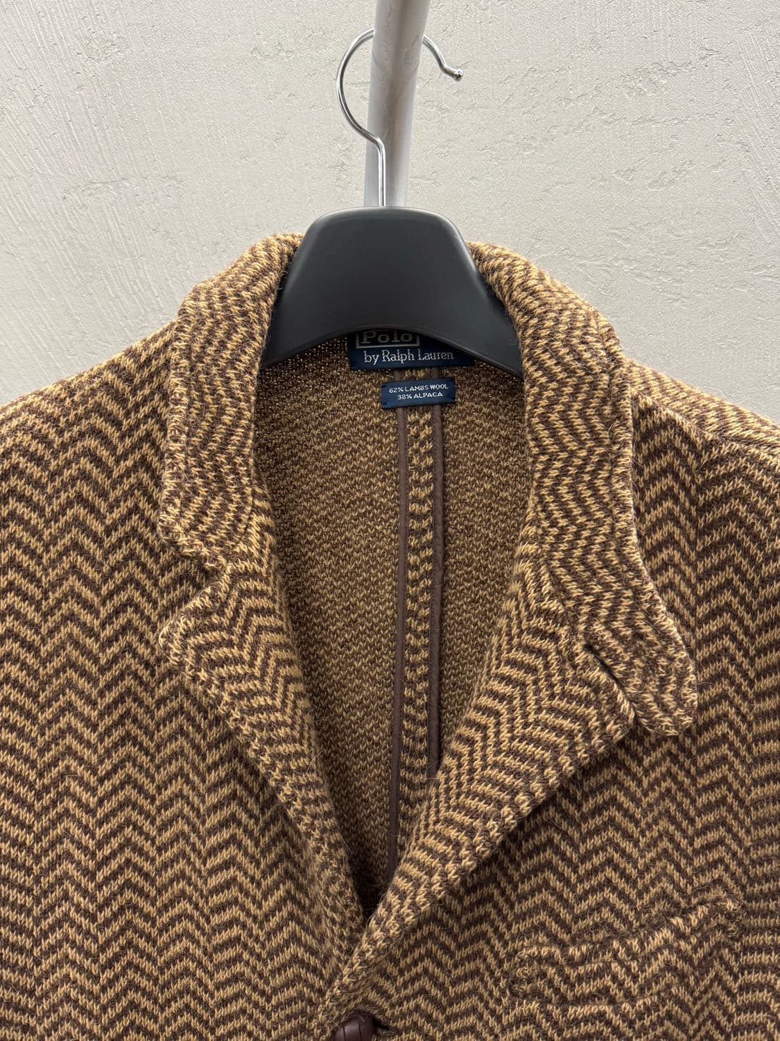 폴로 랄프로렌 클래식 램스울 알파카 헤링본 니트 블레이저 M 상품이미지3