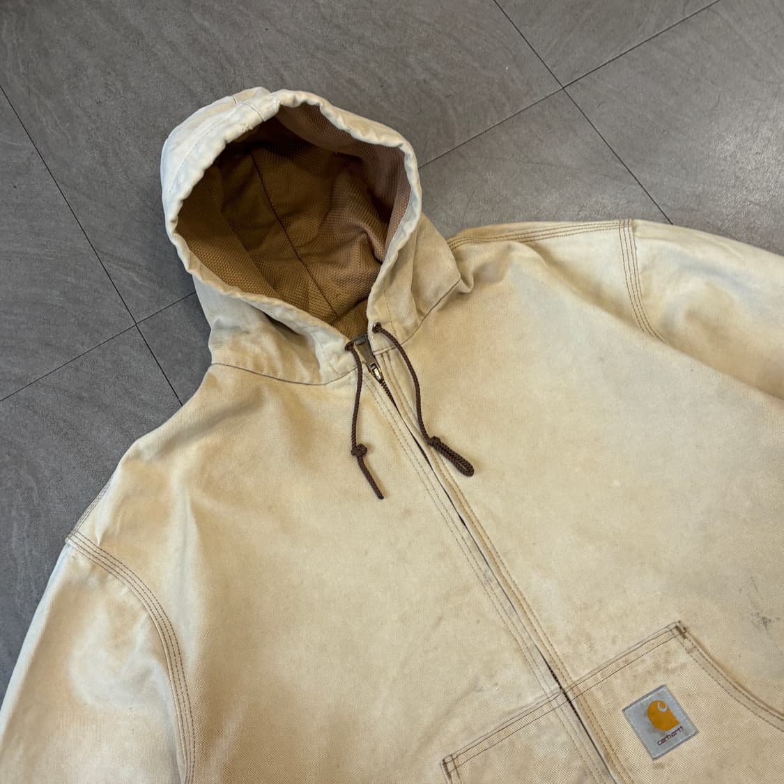 칼하트 정품 미국 생산 베이지 액티브 자켓 상품이미지2