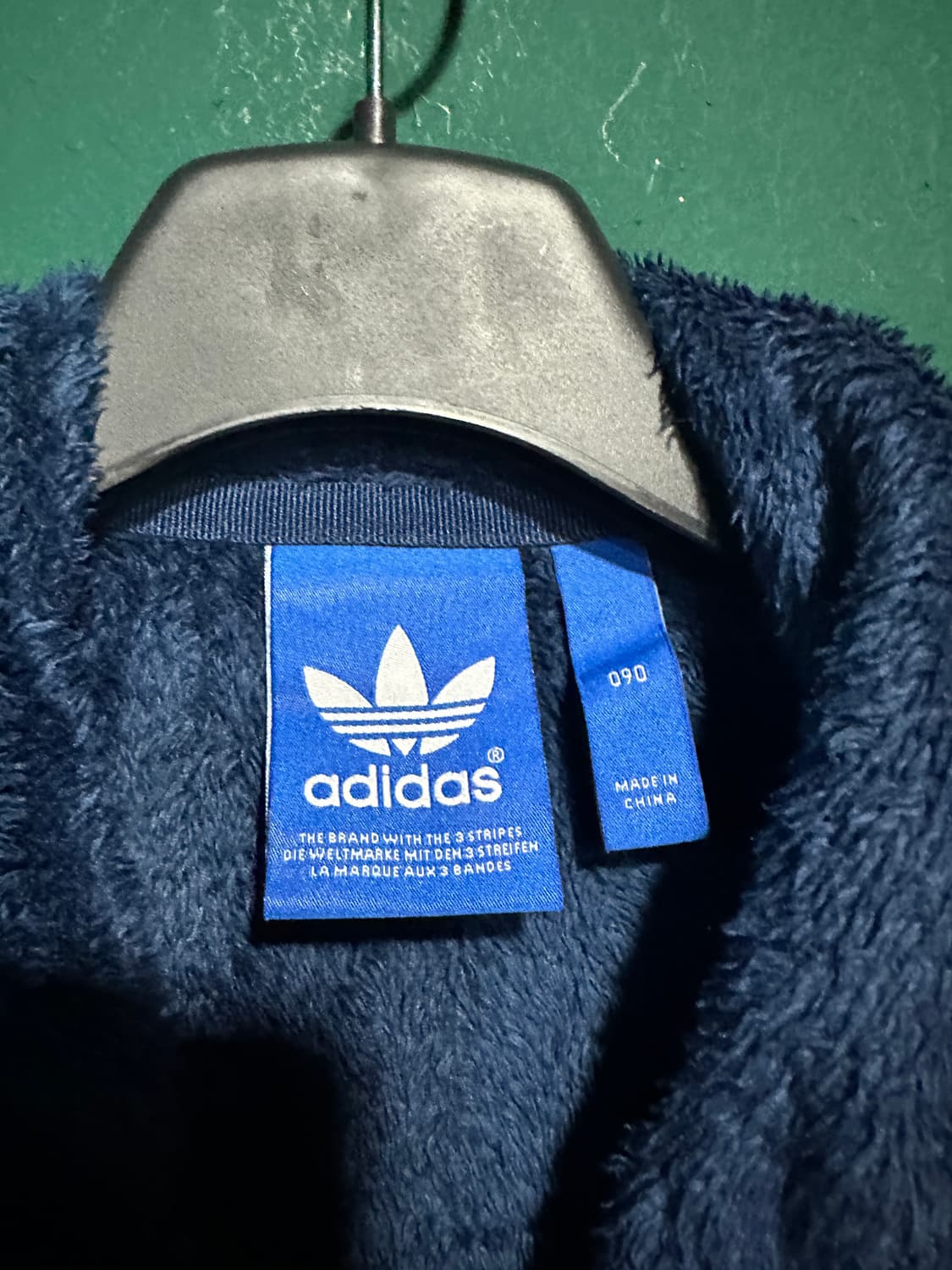 아디다스 퍼 후드자켓 네이비 90 상품이미지3