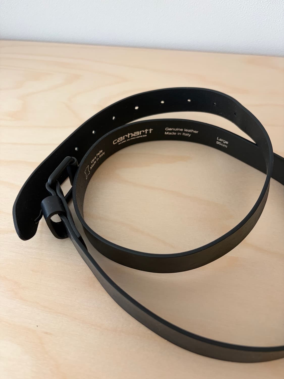 칼하트 WIP 블랙 가죽벨트 상품이미지5