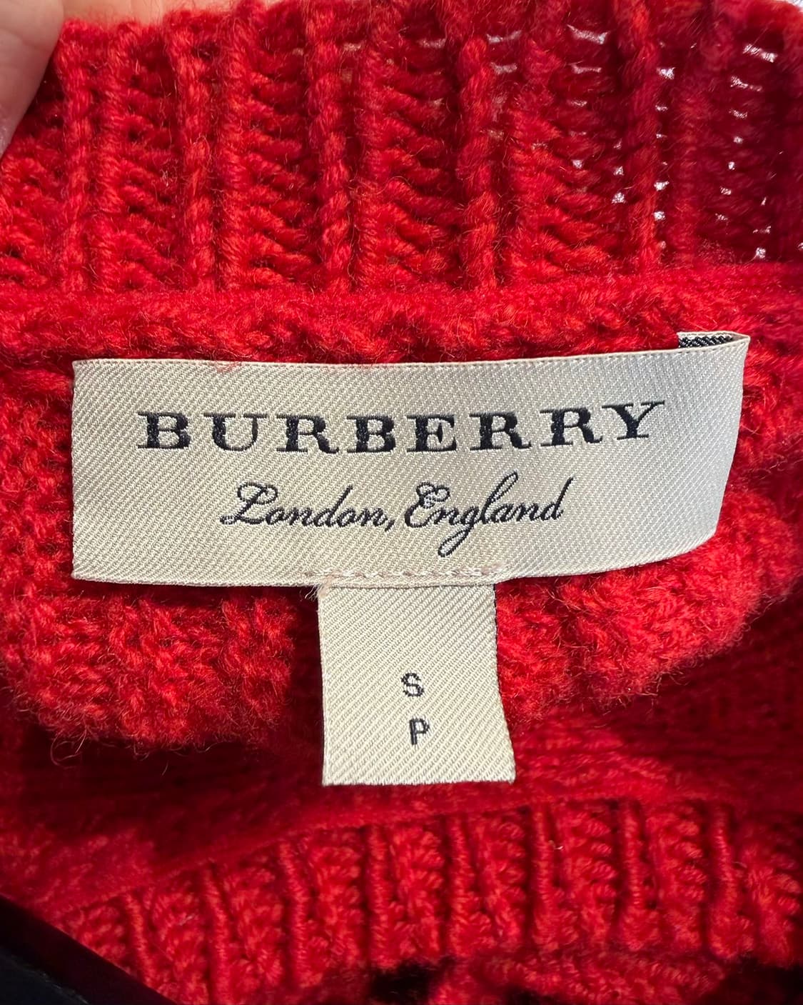 버버리 레드 아란 캐시미어혼방 니트  상품이미지8