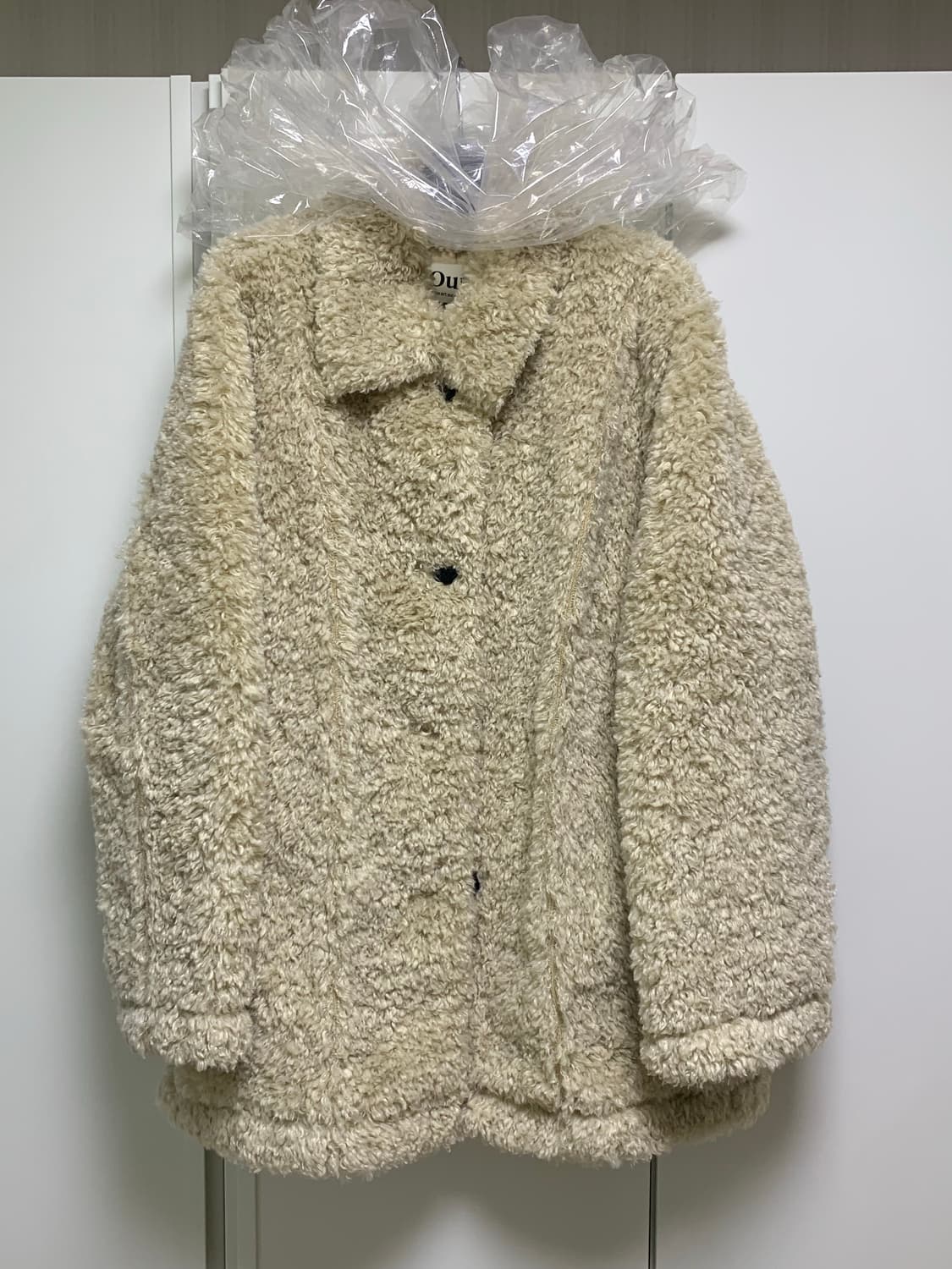 아우로 시어링 퍼 코트 자켓 베이지 상품이미지6