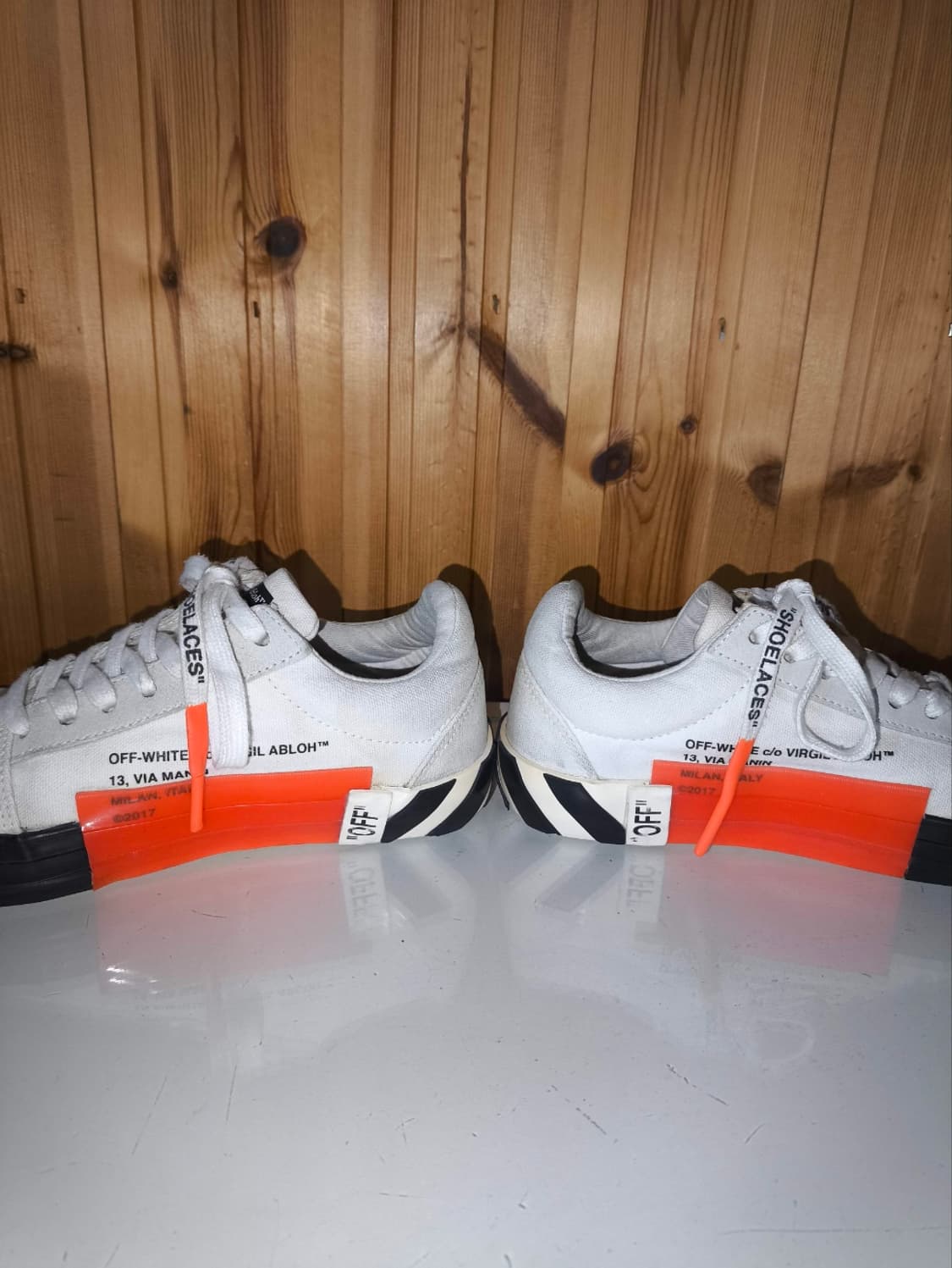 35 220mm 오프화이트 벌커나이즈드 로우탑 스니커즈 상품이미지7