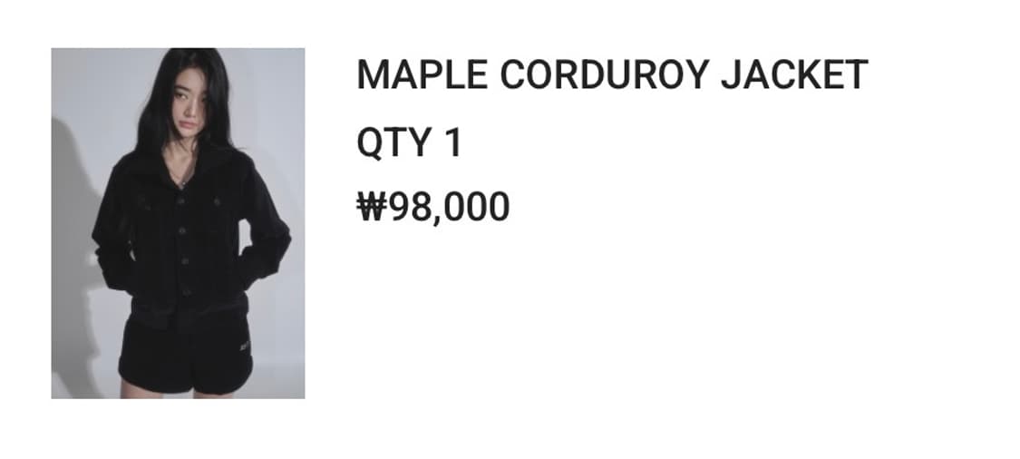 애즈온 마플 코듀로이 자켓 상품이미지2