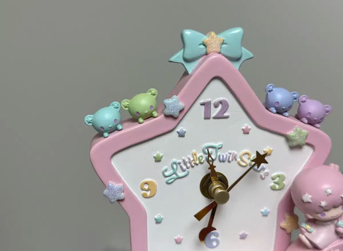 산리오 리틀트윈스타 키키라라 레진 도기 피규어 시계 상품이미지4