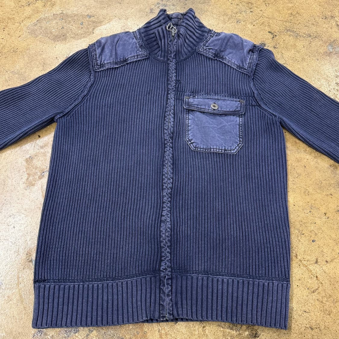 폴로 진스 빈티지 데님 니트 집업  상품이미지3