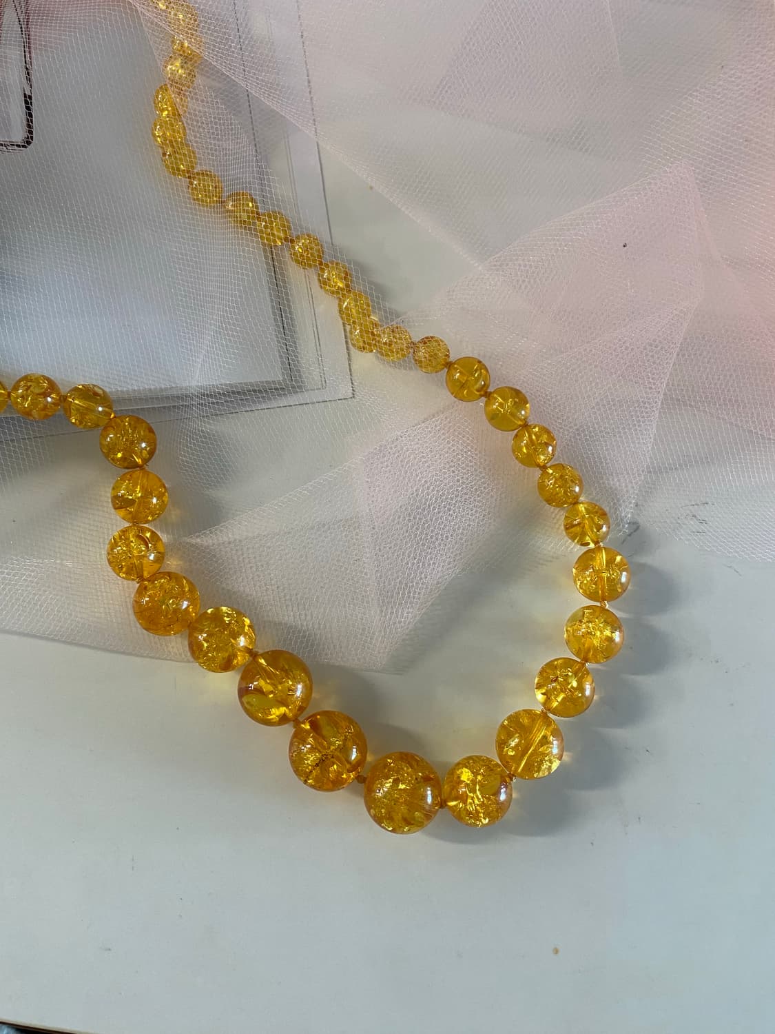 엠버 앰버 호박 구슬 목걸이 상품이미지1