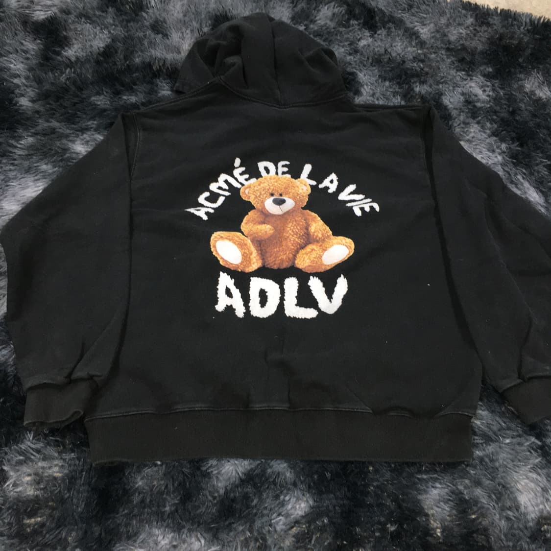 투티/0307 ADLV 아크메드라비 곰돌이 로고 프린팅 후드티 오버핏 상품이미지4