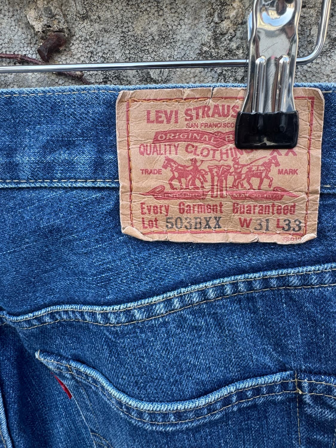 90s 리바이스 제팬 lvc 빈티지 503bxx 셀비지 빅e 데님 팬츠 상품이미지8