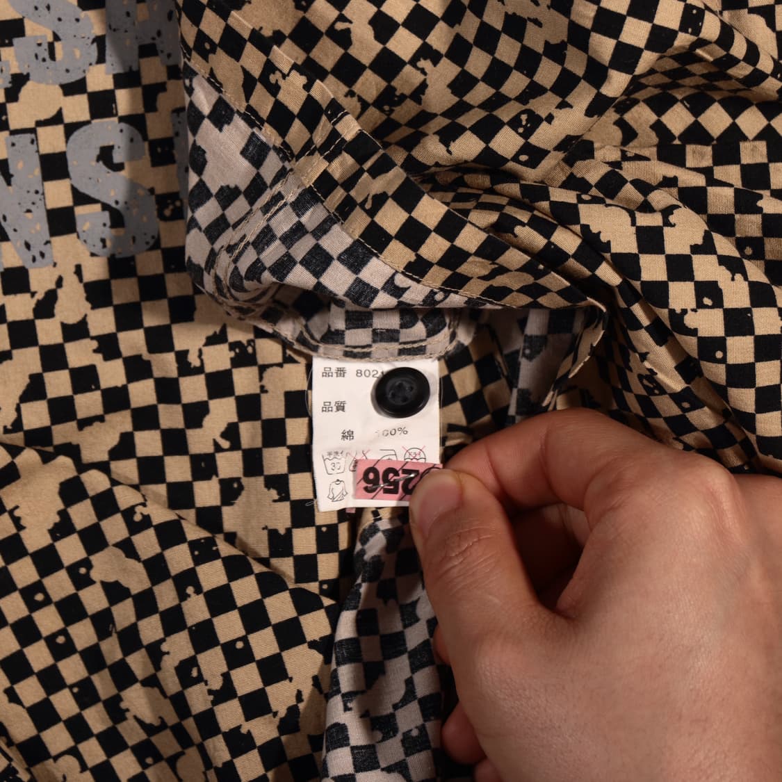 일본빈티지 체커보드 Y2K 프린팅 셔츠 상품이미지5