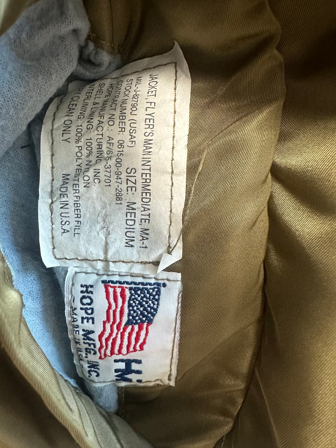 90s HOPE MFG INC 카모 리버시블 MA-1 상품이미지4