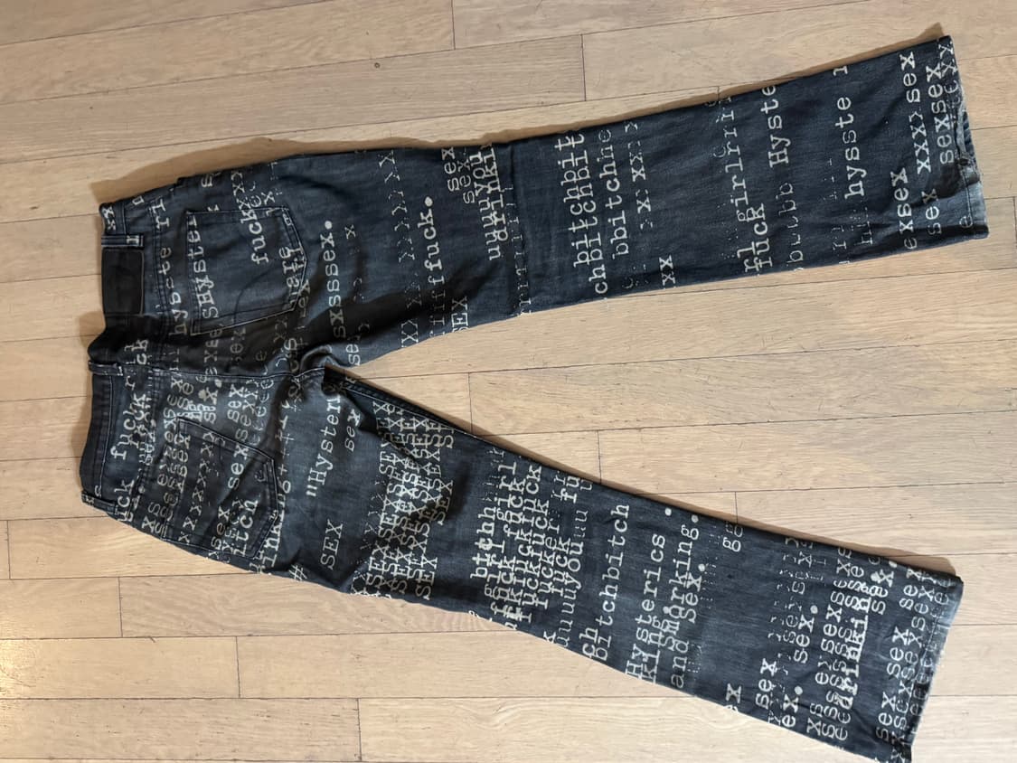 29/L/ Hysteric Glamour 히스테릭글래머 레터링 팬츠 상품이미지2