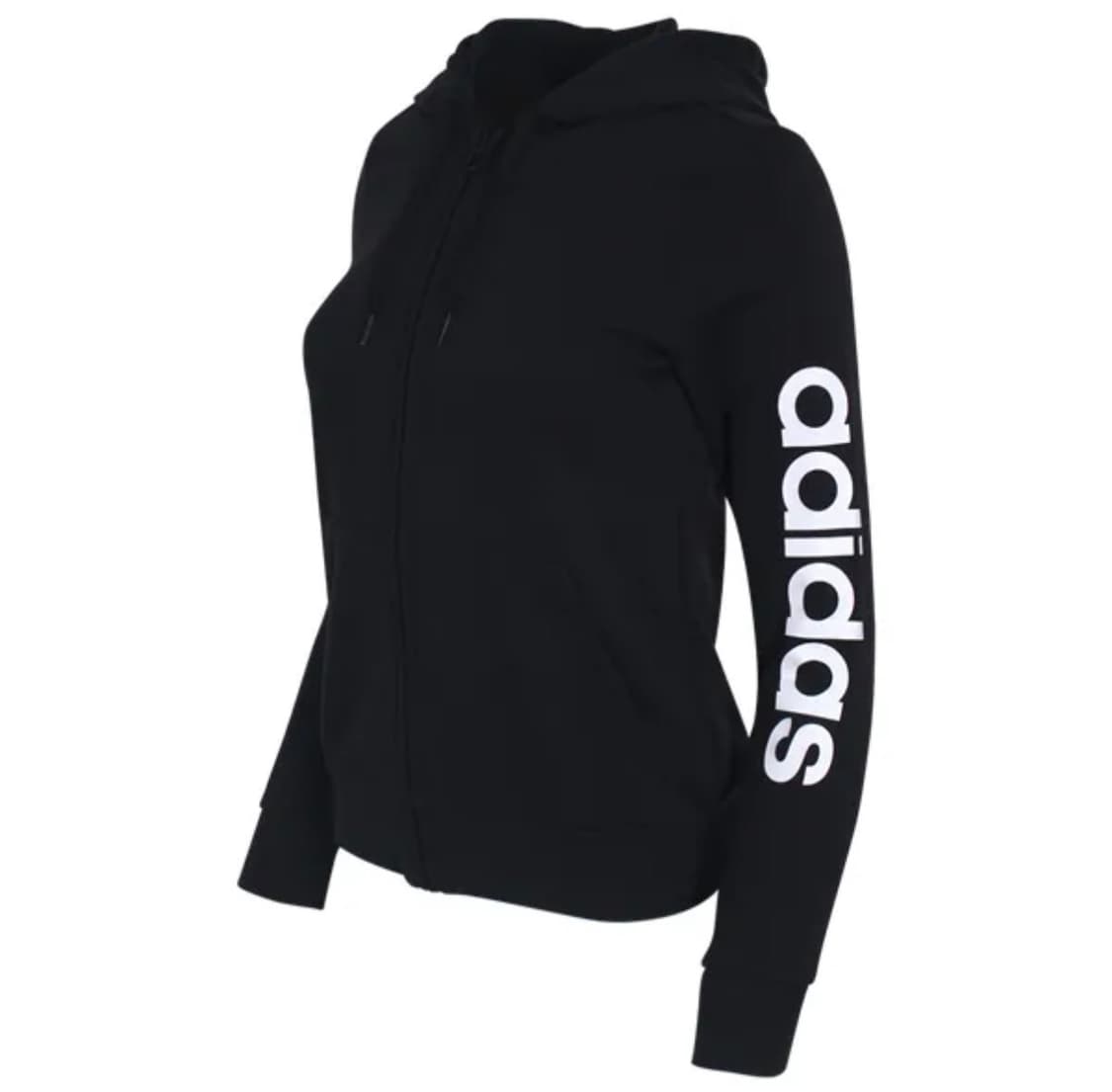 아디다스 슬림핏 후드집업 블랙 상품이미지1