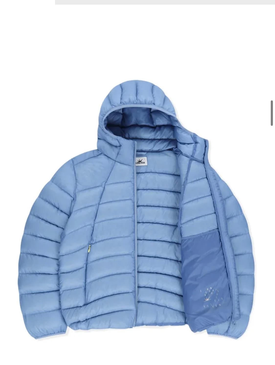 썬러브 경량패딩 라이트블루컬러 S 1번착용 상품이미지7