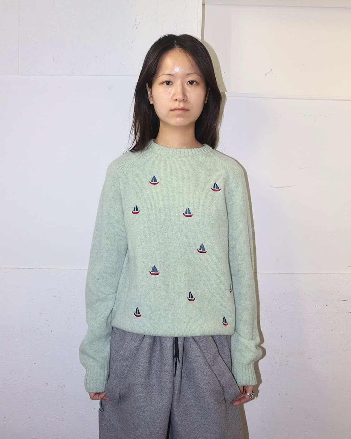 노아 24AW 세일러 패턴 니트 스웨터 상품이미지2